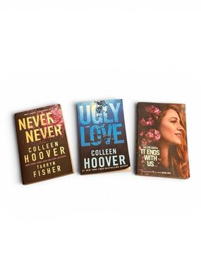 Colleen Hoover Book Bundle Ugly Love It Ends With Us Never Never + Book Extras!